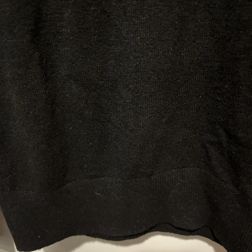 Banana Republic Men's Italian Yarn Wool Blend Black‎ Hooded Sweater Pullover
